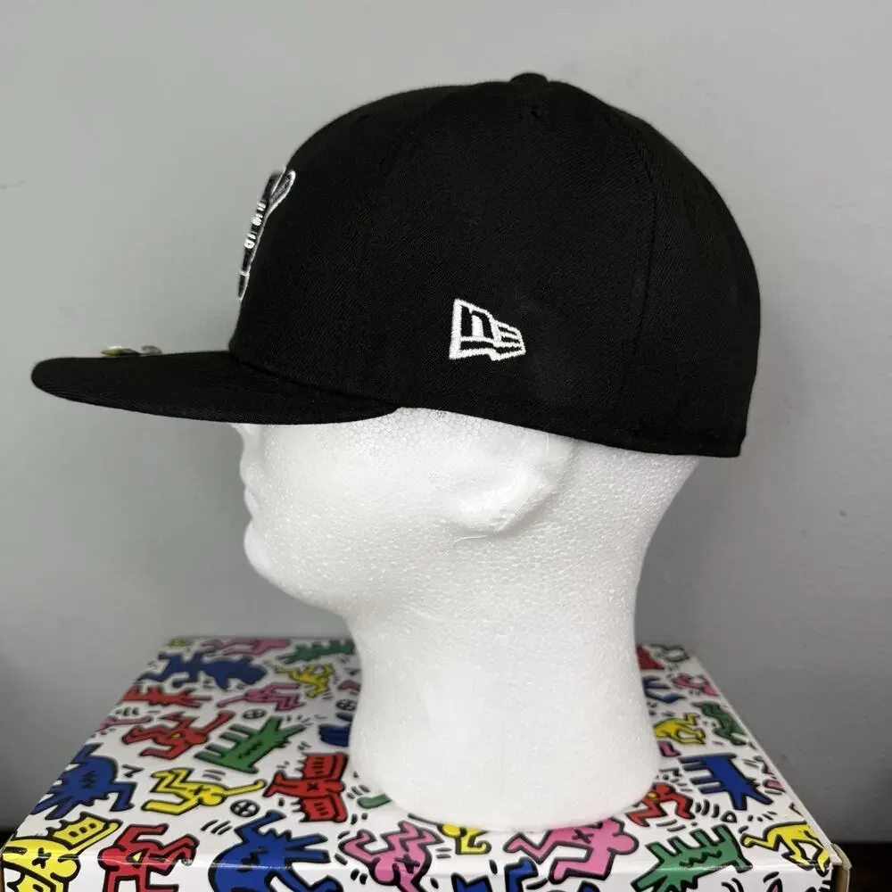 Pittsburgh Pirates New Era 59fifty Hat Fitted 7 3/8 Black MLB Performance Logo